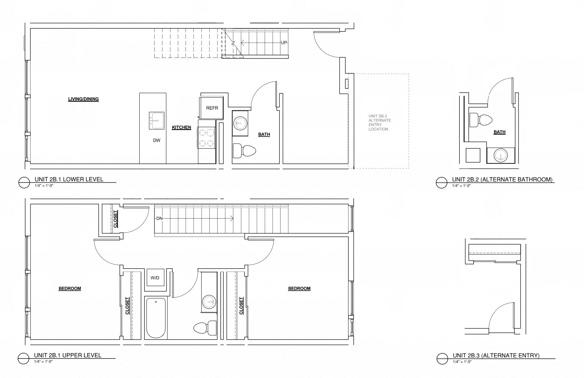 Floor plan for 2 beds, 1.5 baths, 1180 sqft